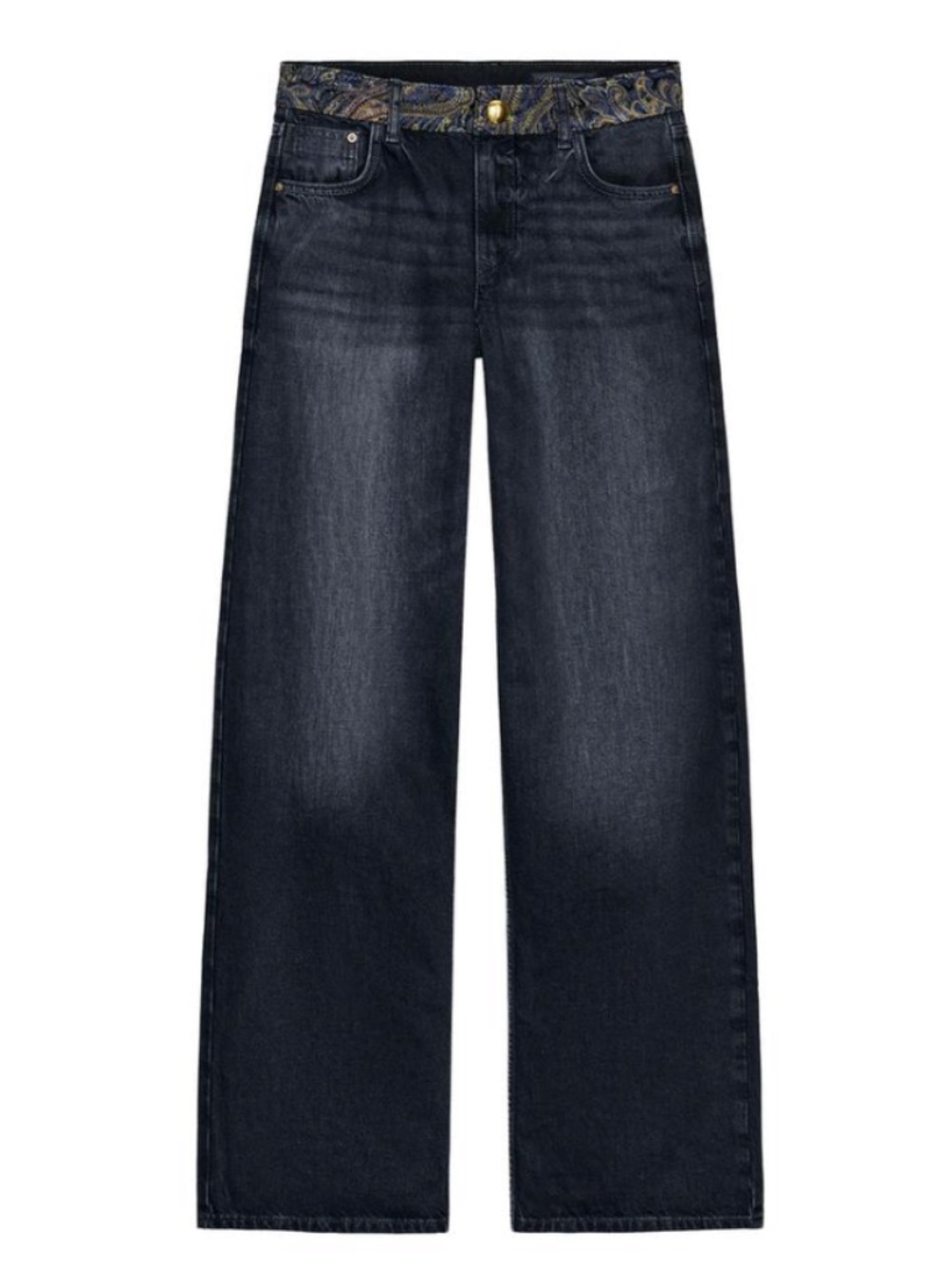 Z1975 MID-RISE JACQUARD WAIST JEANS